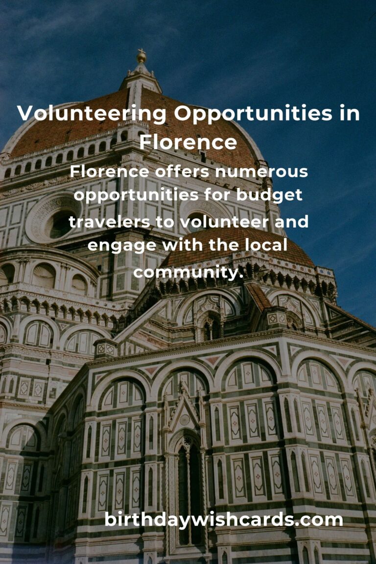 How to Start Volunteering in Florence: A Budget Traveler's Guide
