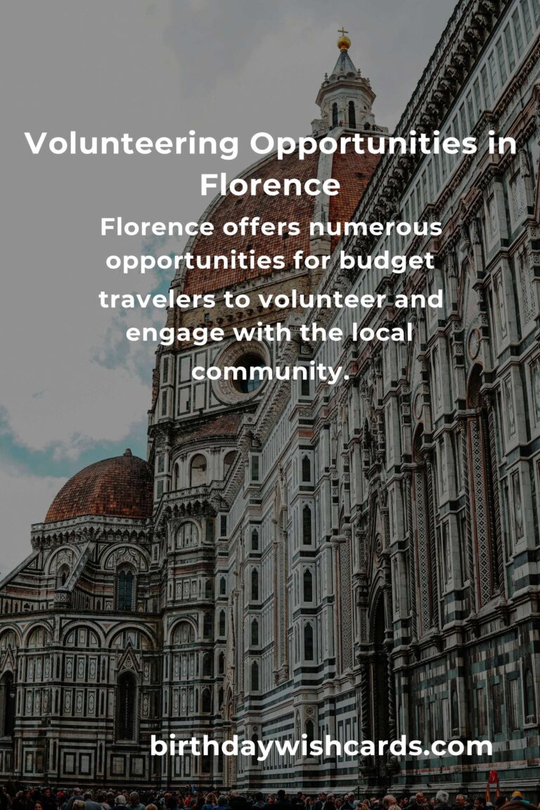 How to Start Volunteering in Florence: A Budget Traveler's Guide