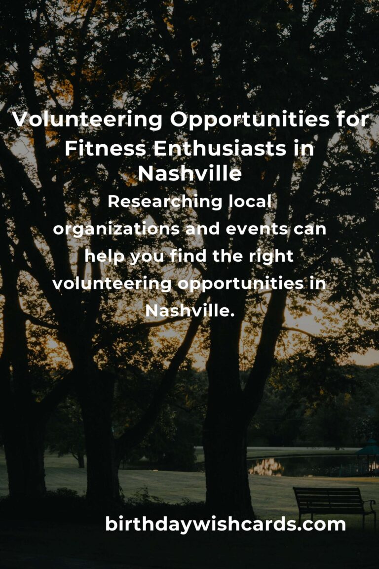 How to Start Volunteering in Nashville: A Guide for Fitness Enthusiasts