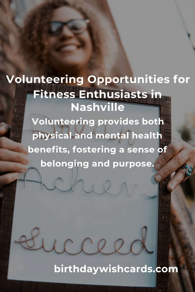 How to Start Volunteering in Nashville: A Guide for Fitness Enthusiasts