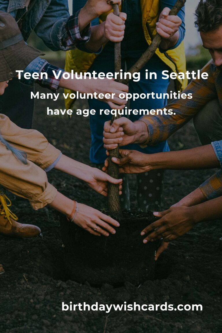 How to Start Volunteering in Seattle: A Comprehensive Guide for Teens