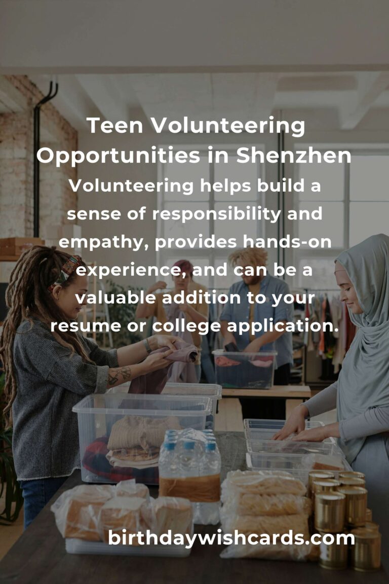 How to Start Volunteering in Shenzhen: A Comprehensive Guide for Teens