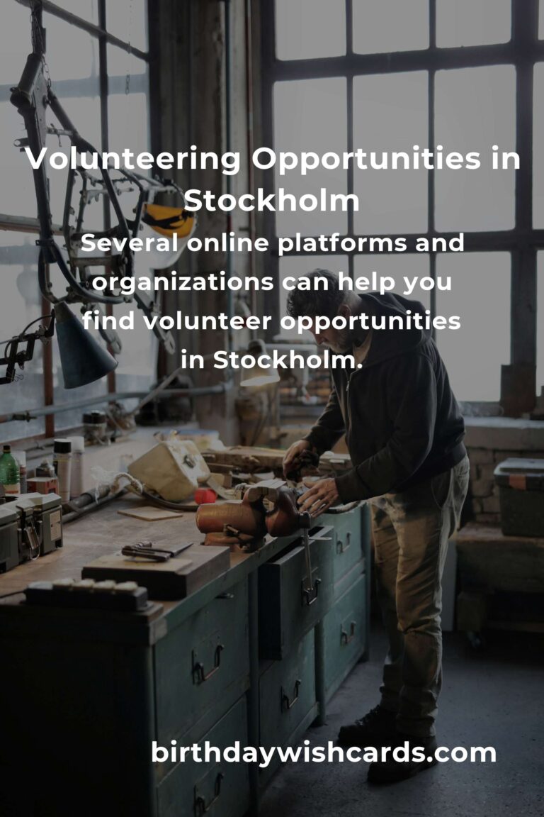 How to Start Volunteering in Stockholm: A Guide for Entrepreneurs