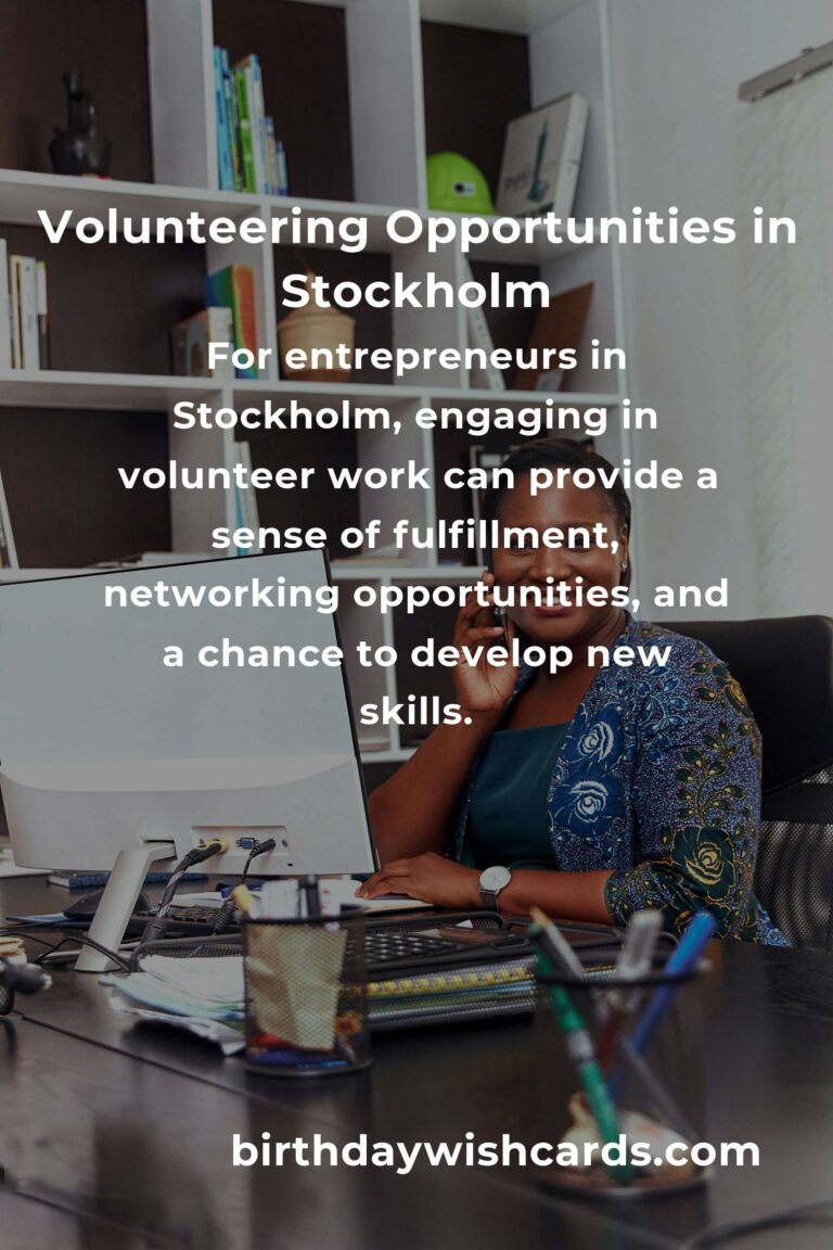 How to Start Volunteering in Stockholm: A Guide for Entrepreneurs