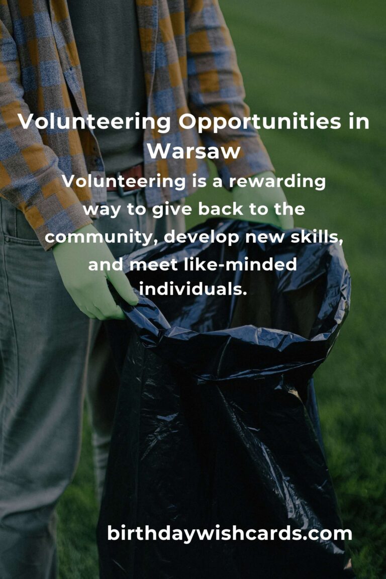 How to Start Volunteering in Warsaw: A Comprehensive Guide for Young Adults