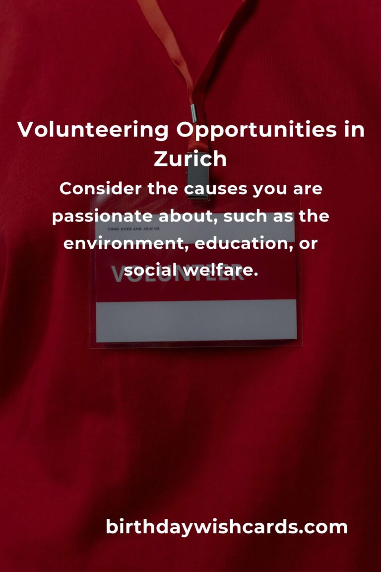 How to Start Volunteering in Zurich: A Comprehensive Guide for Beginners