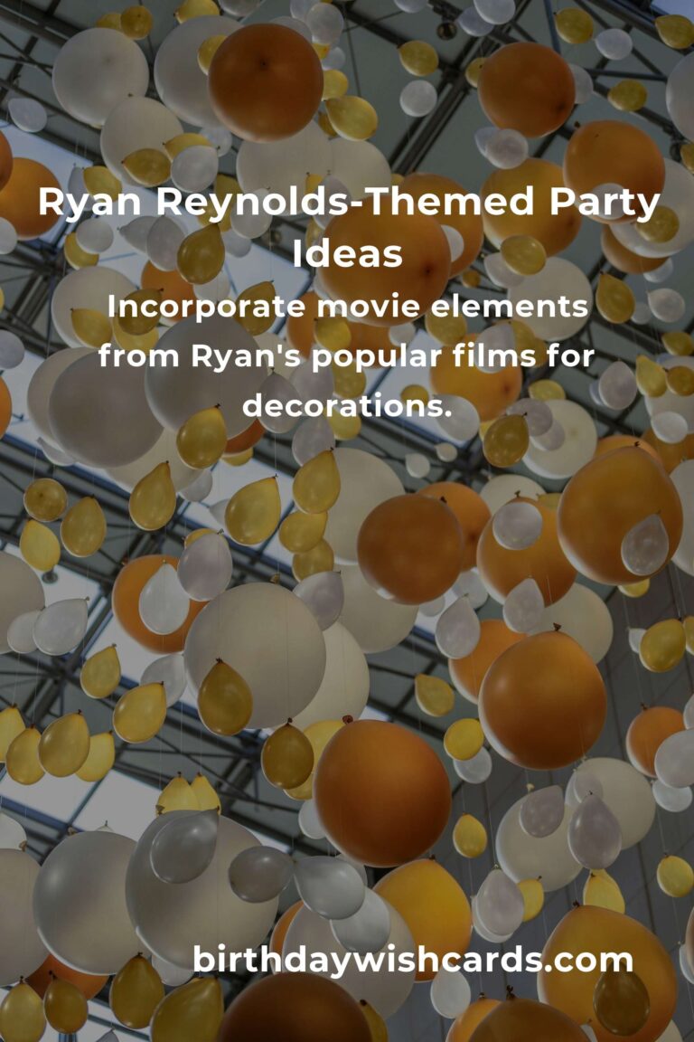 How to Throw a Ryan Reynolds-Themed Birthday Party