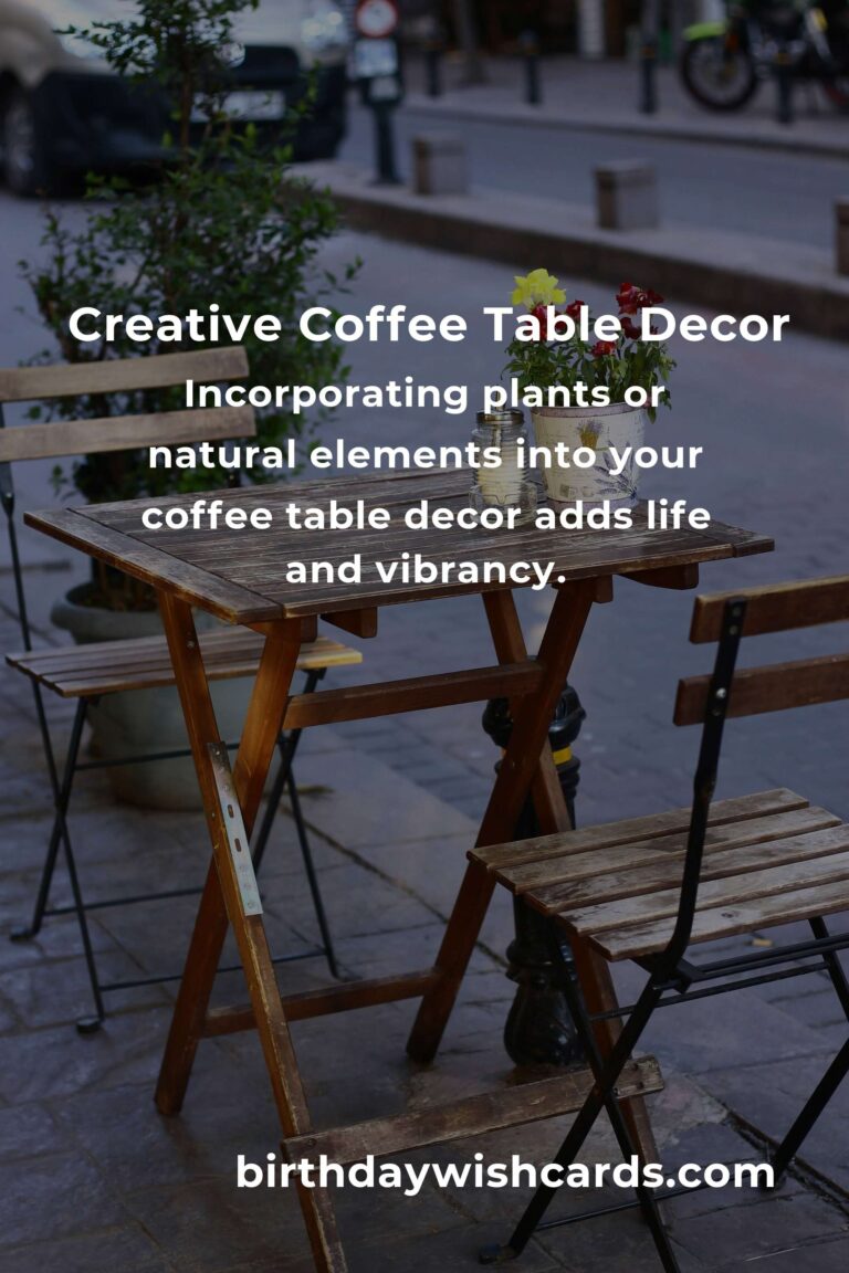 Innovative Coffee Table Ideas for Empty Nesters