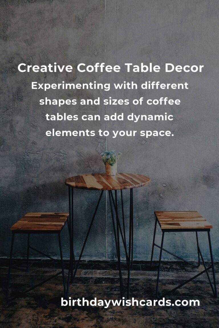 Innovative Coffee Table Ideas for Empty Nesters