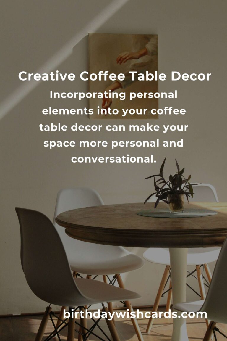 Innovative Coffee Table Ideas for Empty Nesters