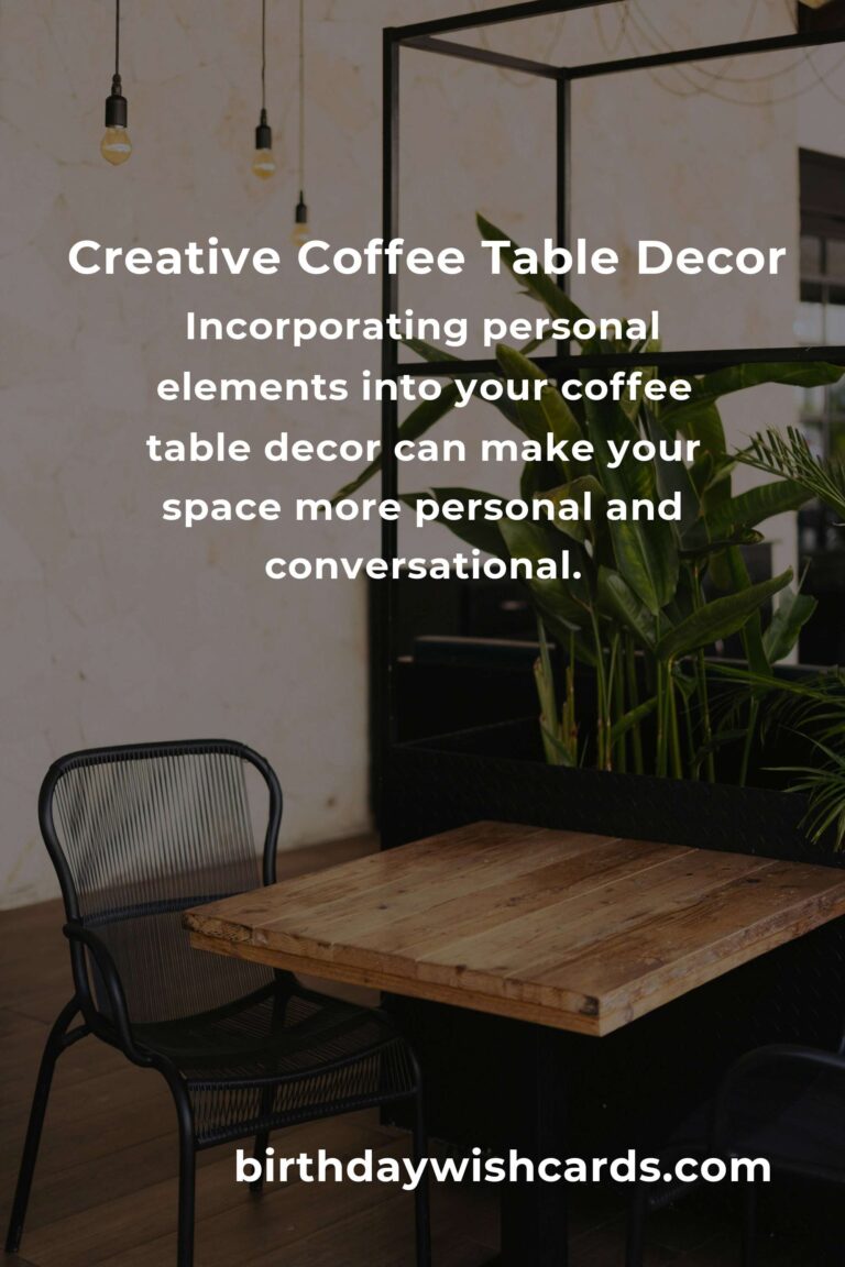 Innovative Coffee Table Ideas for Empty Nesters