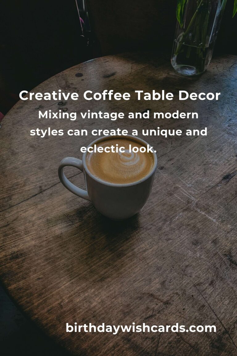 Innovative Coffee Table Ideas for Empty Nesters