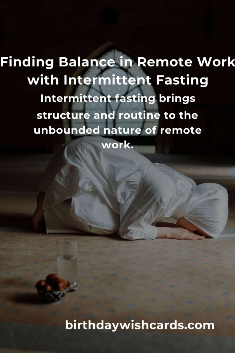 Intermittent Fasting for Remote Workers: A Balanced Guide to Nourishment and Productivity
