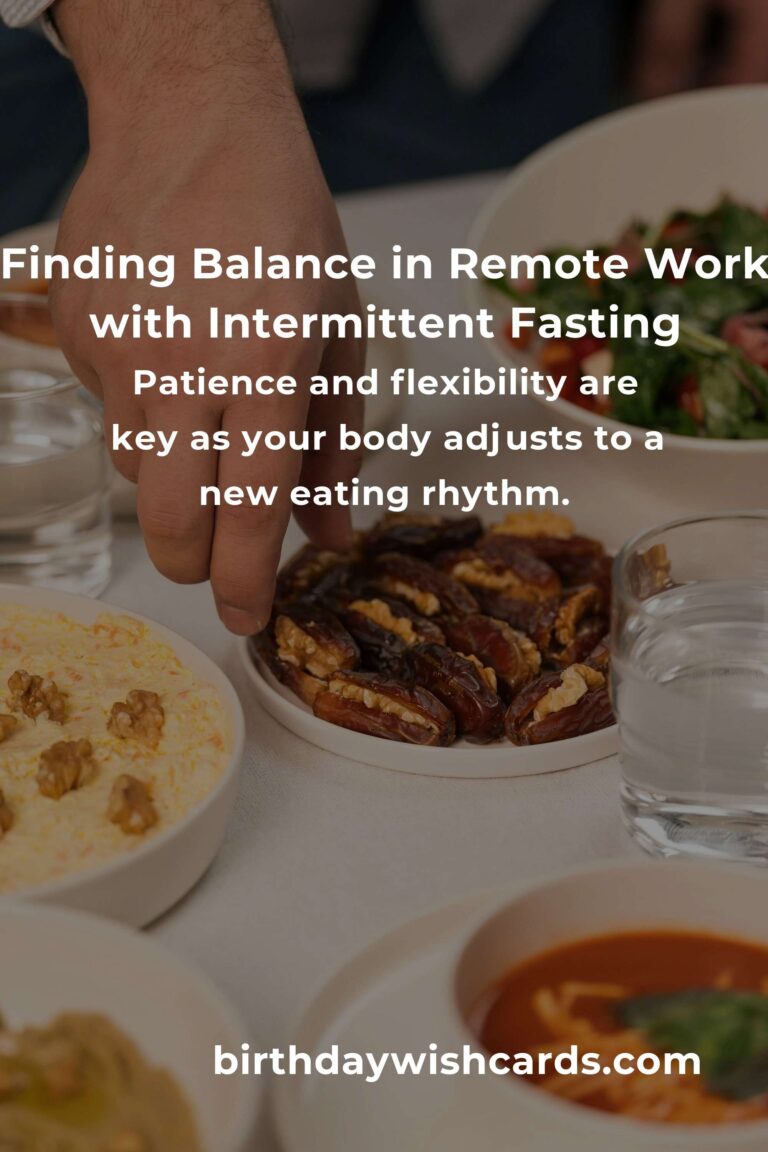 Intermittent Fasting for Remote Workers: A Balanced Guide to Nourishment and Productivity