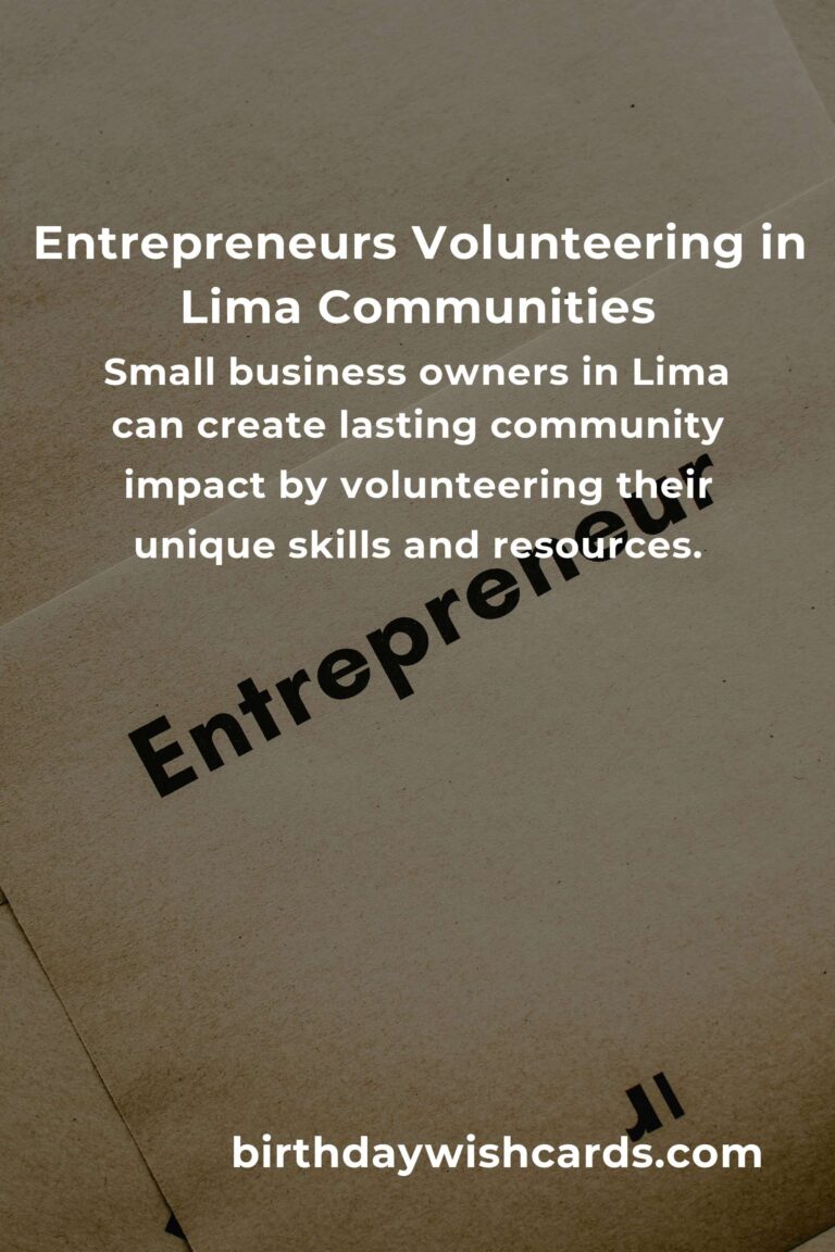 Making a Difference: Volunteer Opportunities for Small Business Owners in Lima