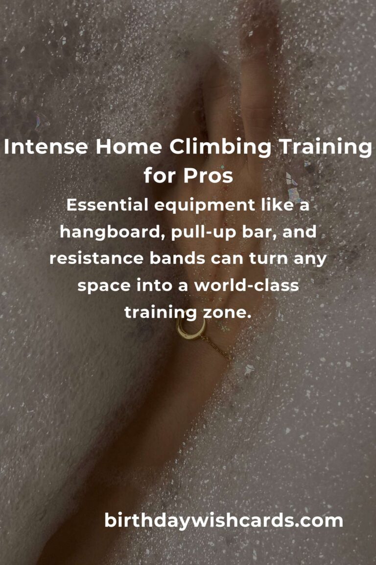 Master Your Ascent: The Ultimate Home Rock Climbing Routine for Professionals