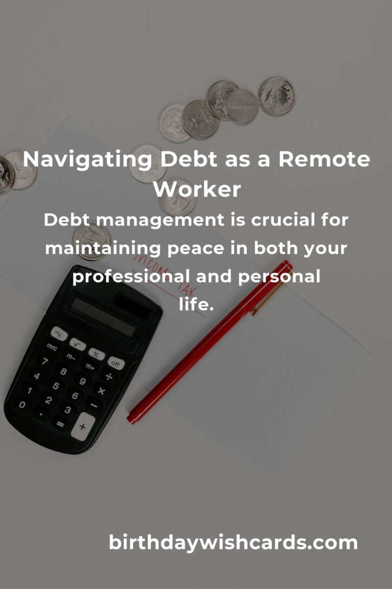 Mastering Debt Management: A Heartfelt Guide for Remote Workers