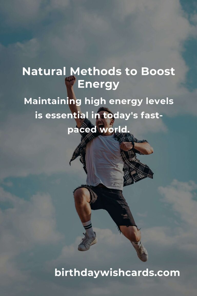 Natural Ways to Boost Energy Levels at Home: Embrace Vitality Every Day