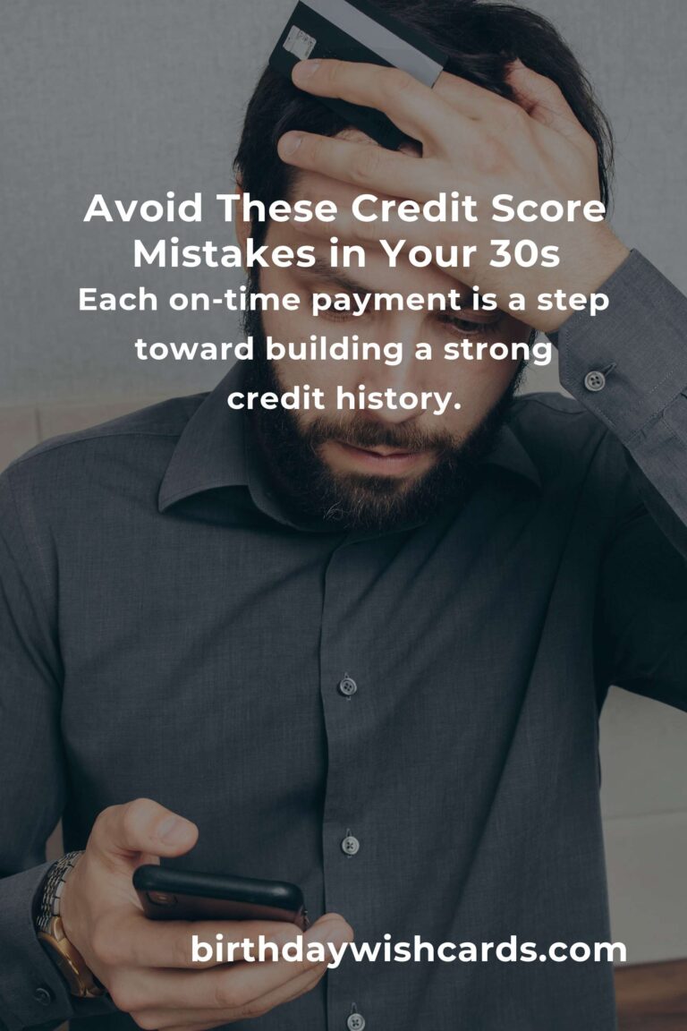 Navigating Your 30s: Credit Score Mistakes You Can Avoid for a Brighter Financial Future