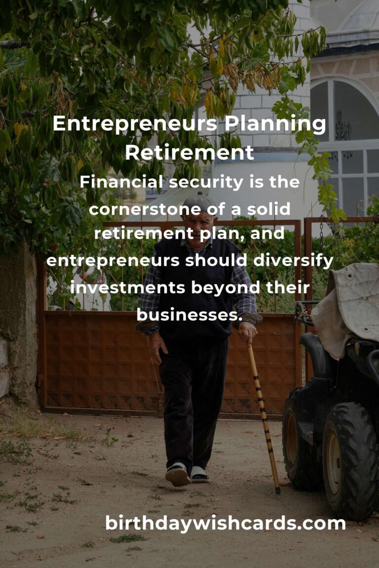 Navigating the Uncharted Waters: A Heartfelt Guide to Retirement Planning for Entrepreneurs