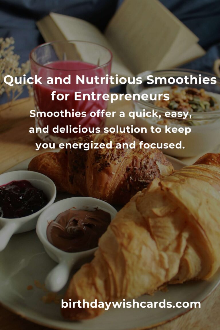 Nourish Your Hustle: Easy Smoothie Recipes for Busy Entrepreneurs