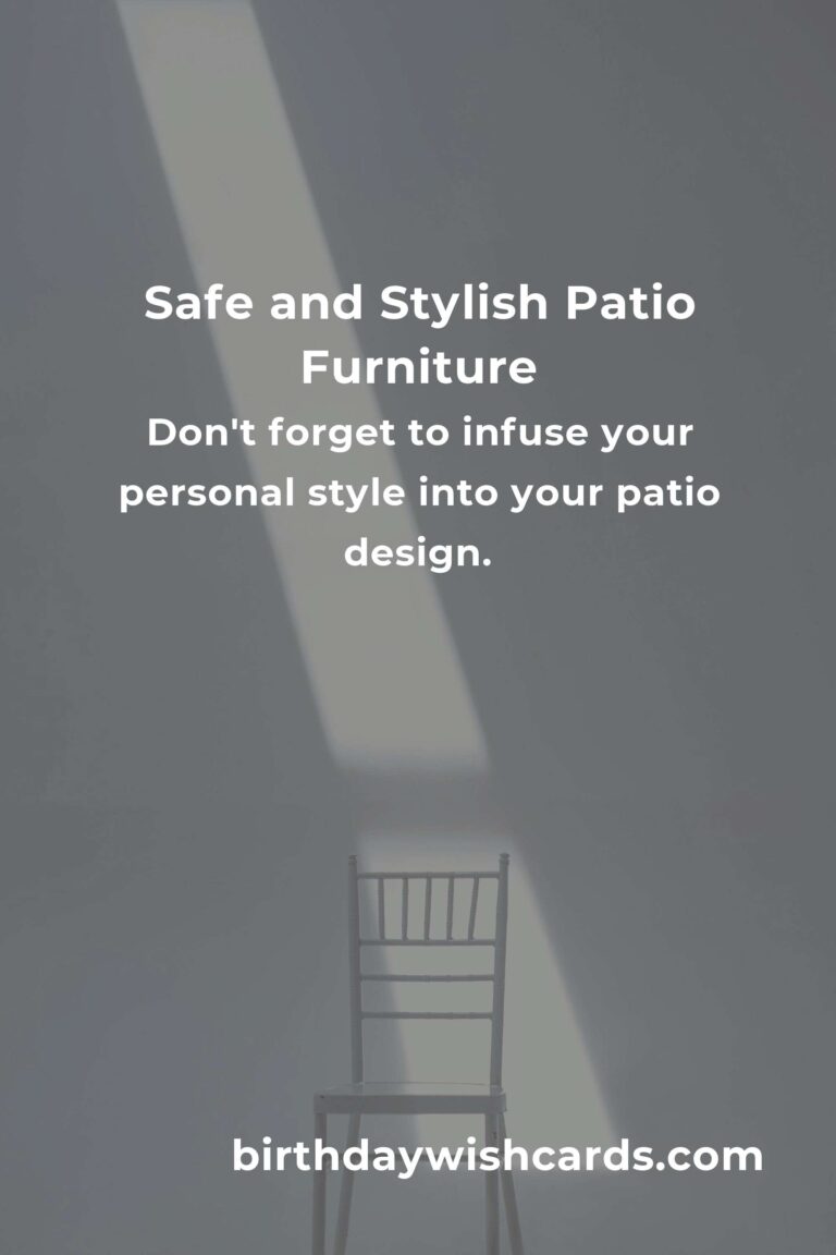 Patio Furniture Ideas for New Parents: Creating a Safe and Stylish Outdoor Haven