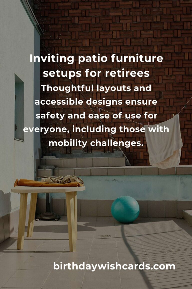 Patio Furniture Ideas for Retirees: Creating Relaxing Outdoor Retreats in Your Golden Years