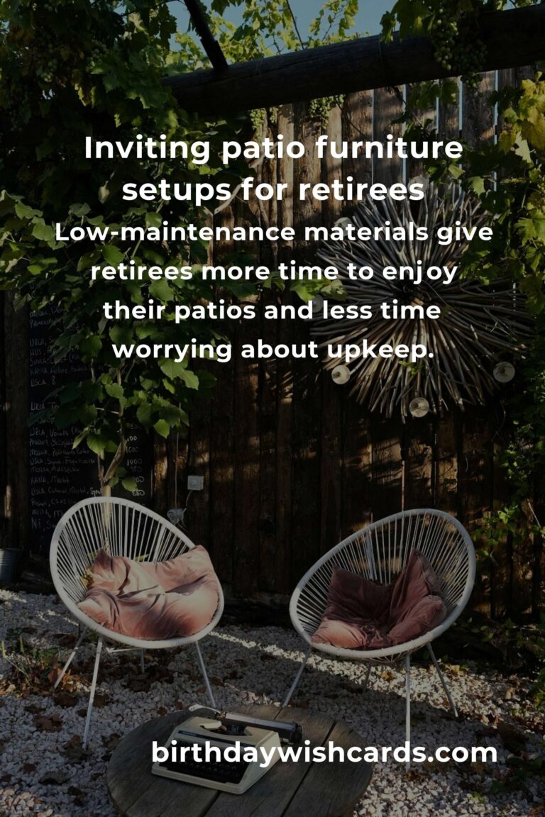 Patio Furniture Ideas for Retirees: Creating Relaxing Outdoor Retreats in Your Golden Years