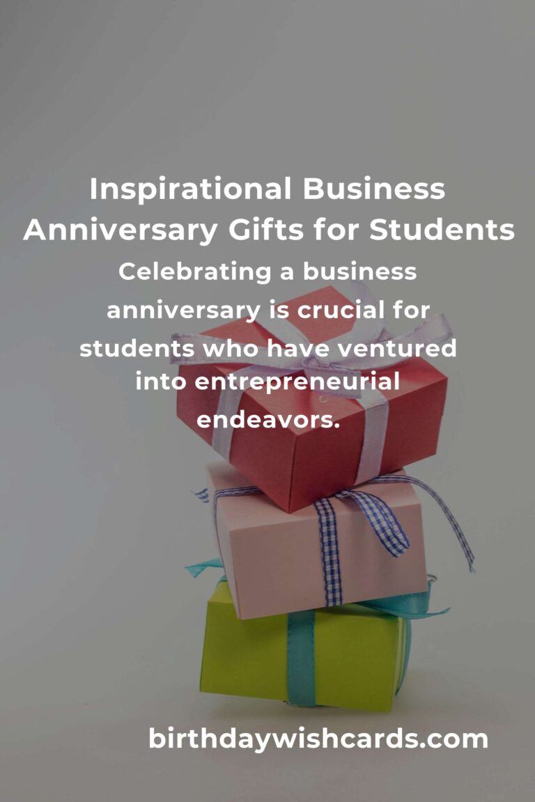 Perfect Business Anniversary Gifts for Students: Celebrate Success and Growth
