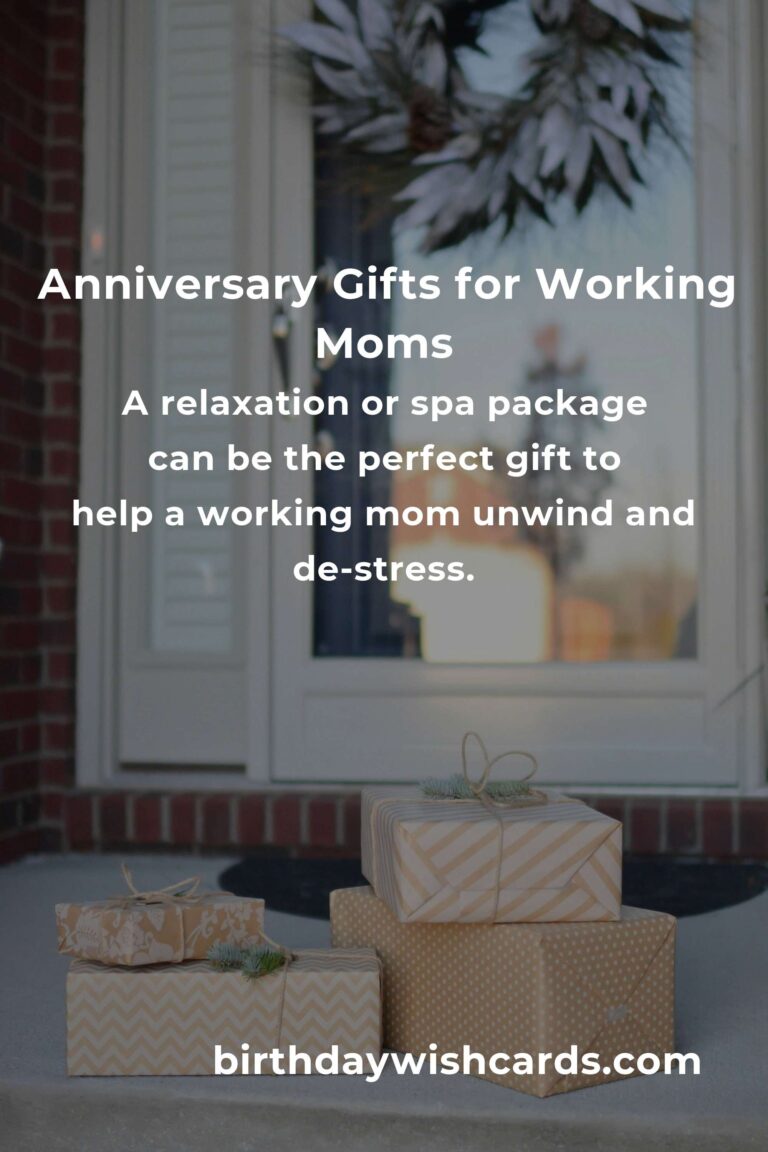 Perfect Relationship Anniversary Gifts for Working Moms