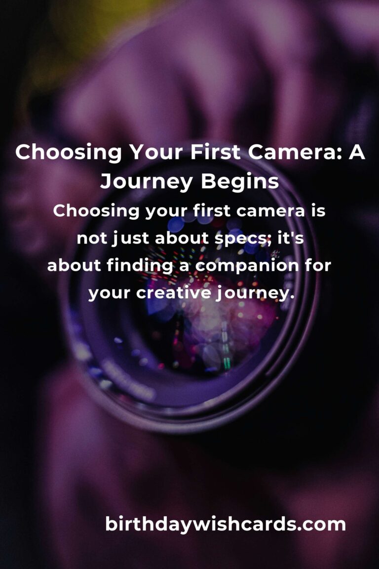 Photography Gear: Your Heartfelt Guide to Choosing Your First Camera
