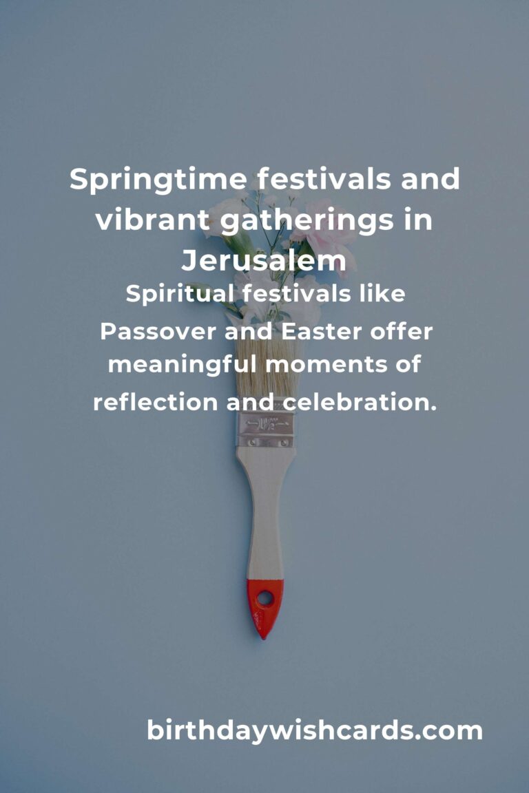 Rediscovering Joy: The Best Spring Events in Jerusalem for Empty Nesters