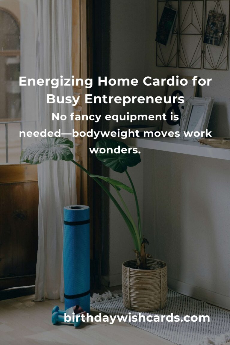 Revitalize Your Energy: The Ultimate Home Cardio Workouts Routine for Busy Small Business Owners