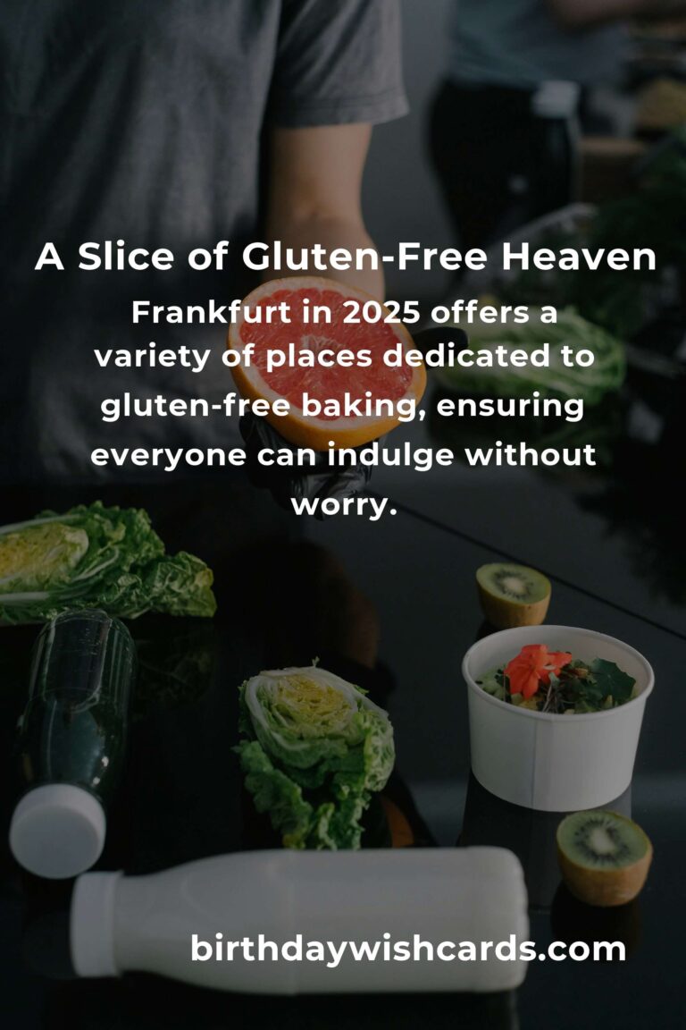 Savoring Comfort: Discover the Best Gluten-Free Baking in Frankfurt for 2025