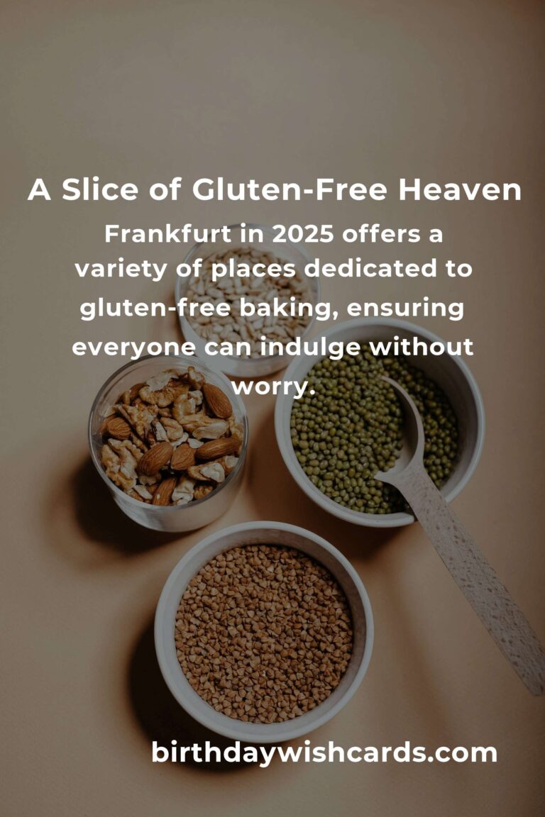 Savoring Comfort: Discover the Best Gluten-Free Baking in Frankfurt for 2025