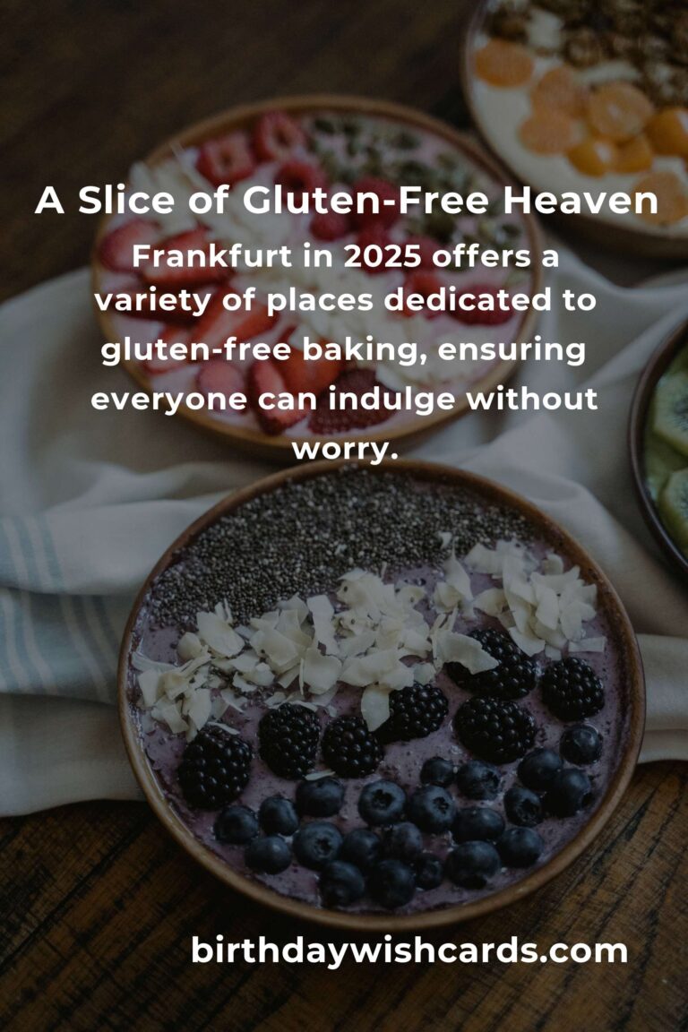 Savoring Comfort: Discover the Best Gluten-Free Baking in Frankfurt for 2025