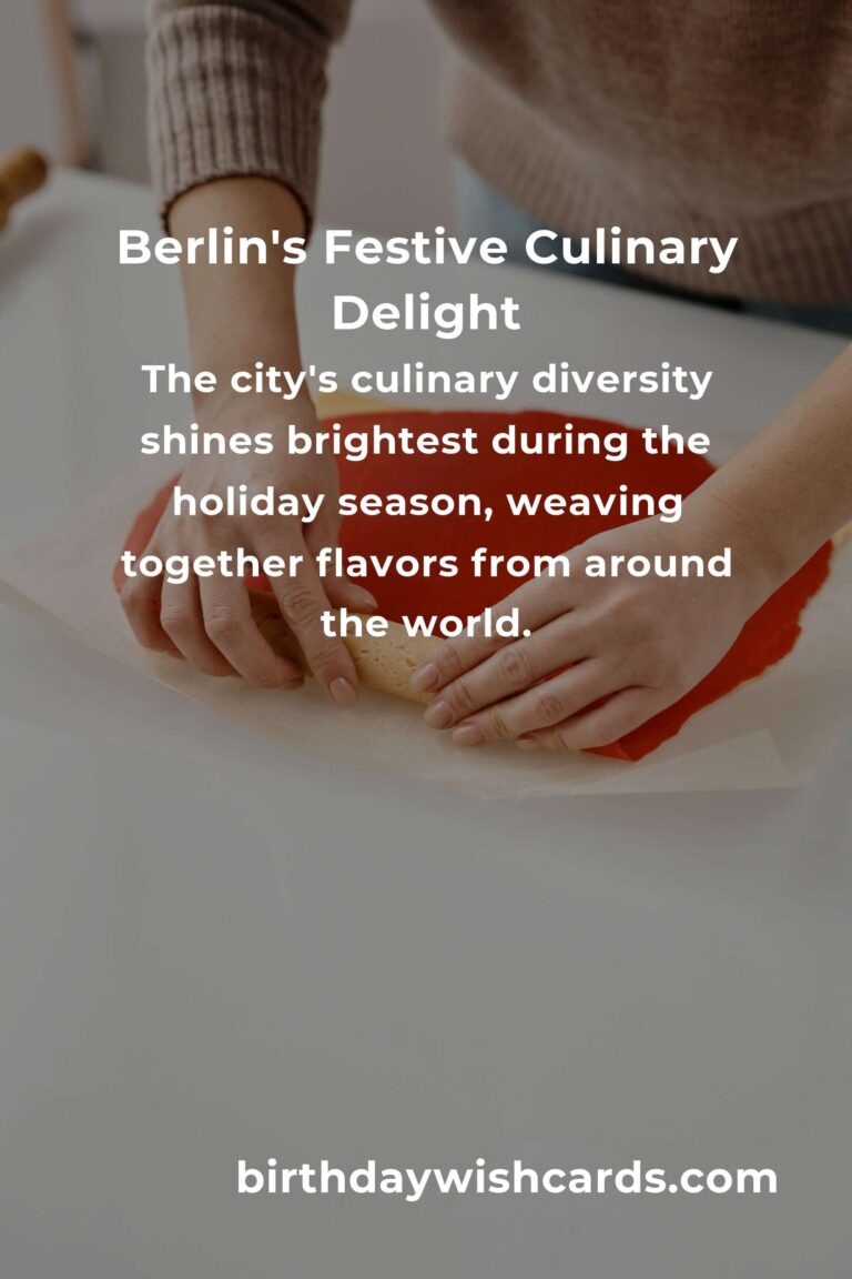 Savoring the Season: Discover the Best Holiday Cooking in Berlin for 2025