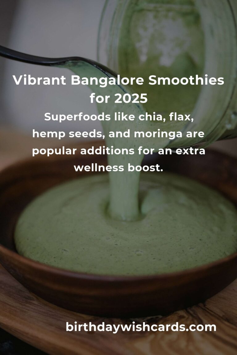 Sip Your Way Into 2025: The Best Smoothie Recipes in Bangalore Revealed