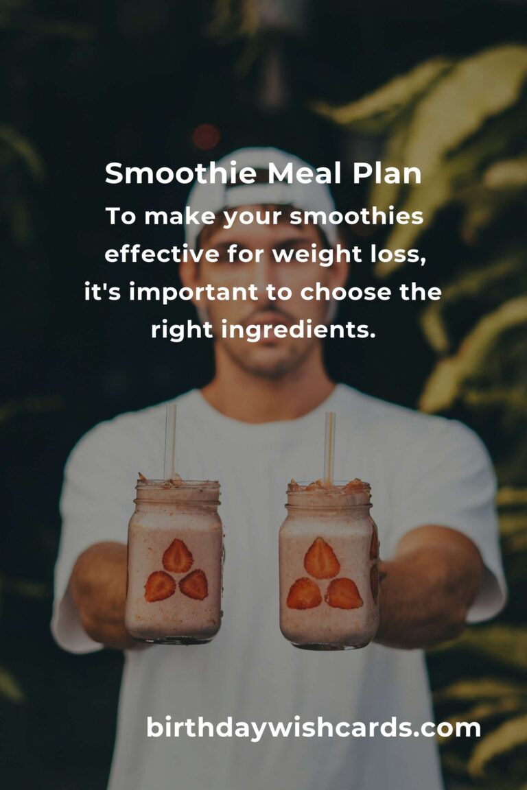 Smoothie Recipes Meal Plan for Effective Weight Loss