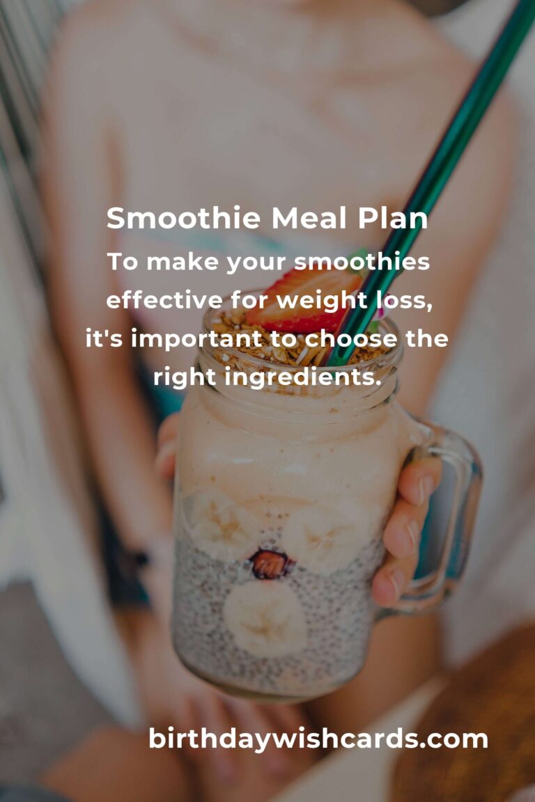 Smoothie Recipes Meal Plan for Effective Weight Loss