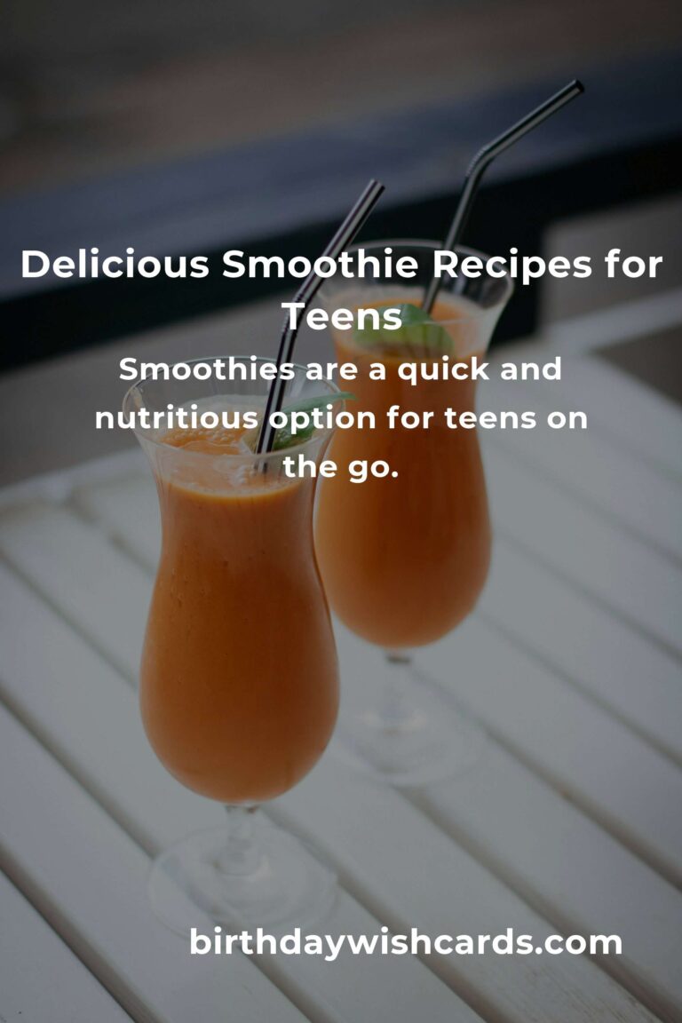 Smoothie Recipes for Teens: Fueling Young Minds and Bodies
