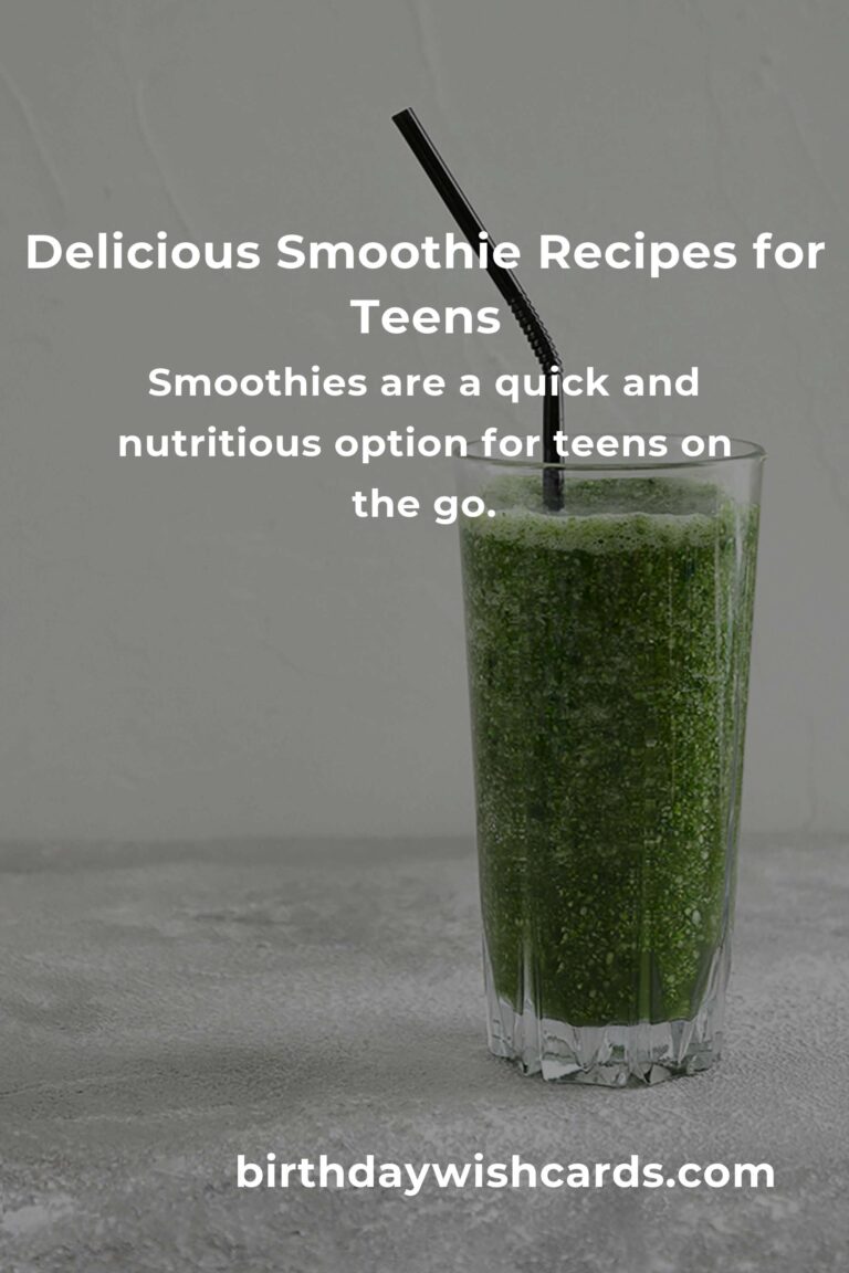 Smoothie Recipes for Teens: Fueling Young Minds and Bodies