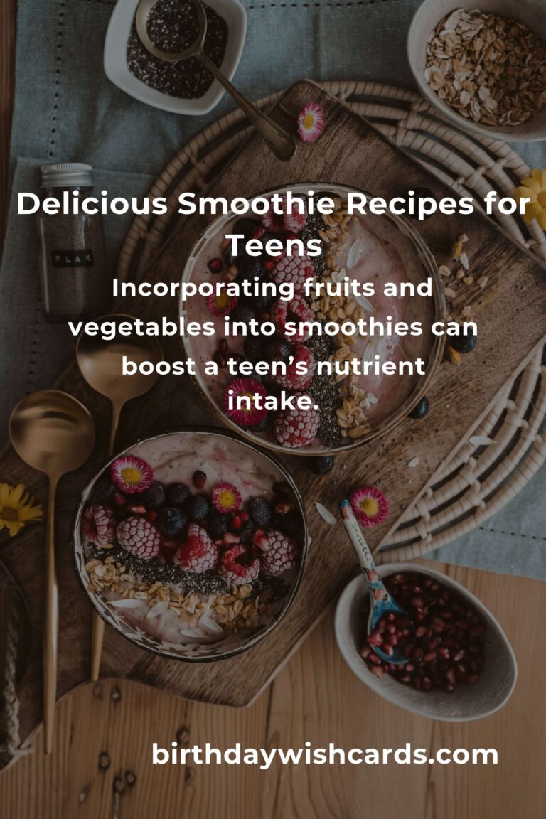 Smoothie Recipes for Teens: Fueling Young Minds and Bodies