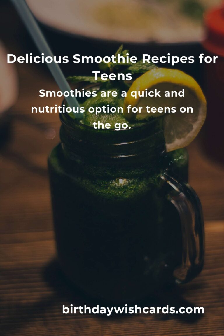 Smoothie Recipes for Teens: Fueling Young Minds and Bodies