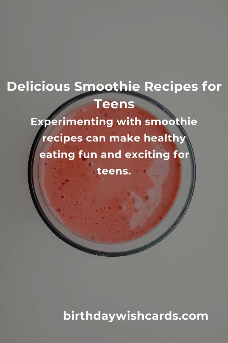 Smoothie Recipes for Teens: Fueling Young Minds and Bodies