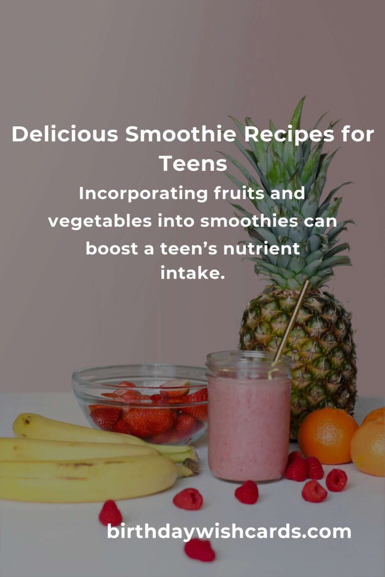 Smoothie Recipes for Teens: Fueling Young Minds and Bodies