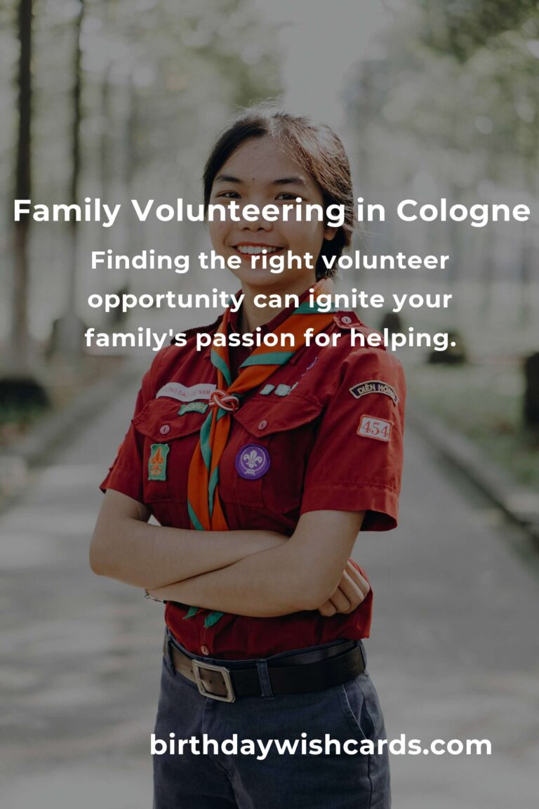 Starting Your Volunteering Journey in Cologne: A Heartfelt Guide for Parents