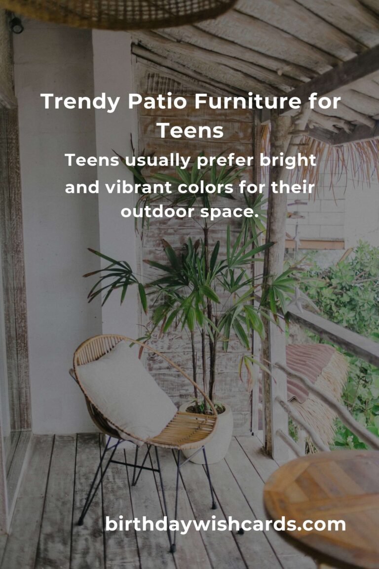 Stylish and Functional Patio Furniture Ideas for Teens