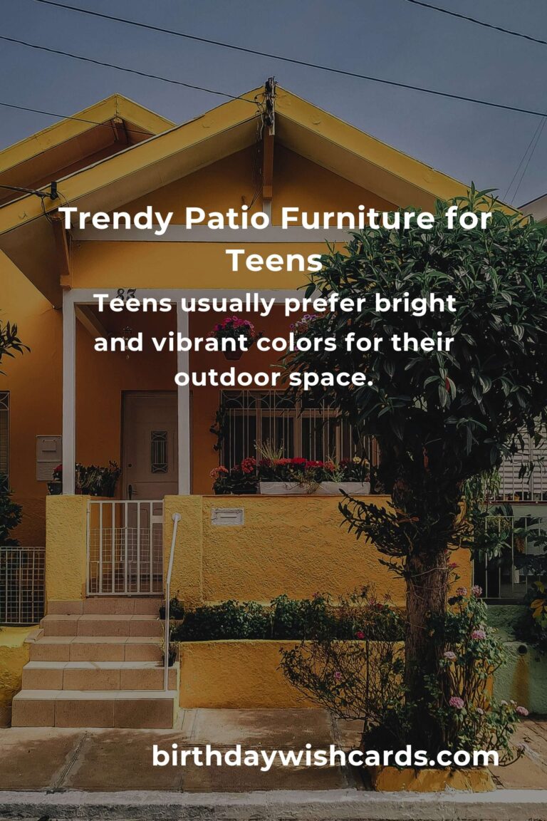 Stylish and Functional Patio Furniture Ideas for Teens