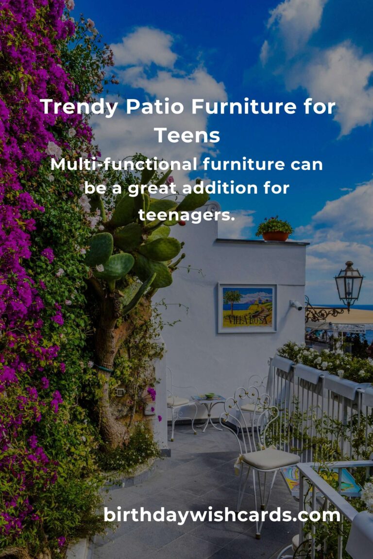 Stylish and Functional Patio Furniture Ideas for Teens